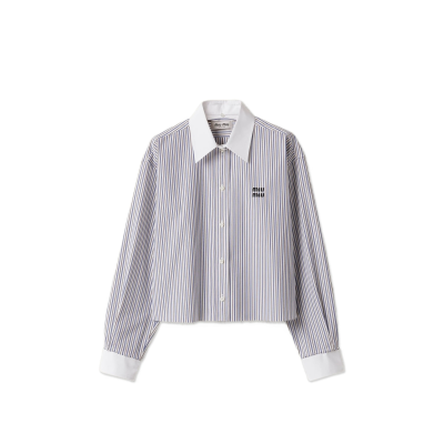 MIU MIU STRIPED POPLIN SHIRT MK1971